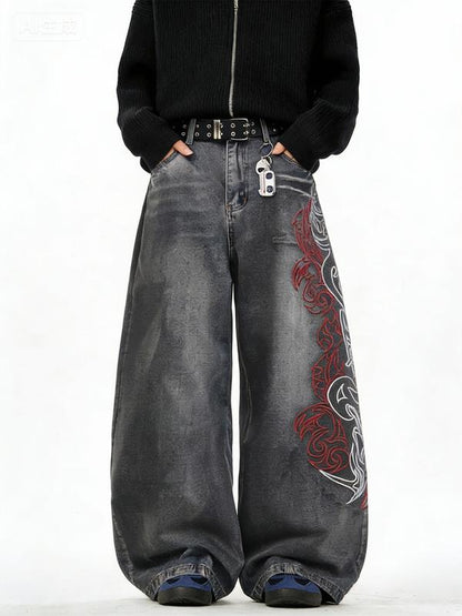 Men's Loose-Fit Wide Leg Jeans