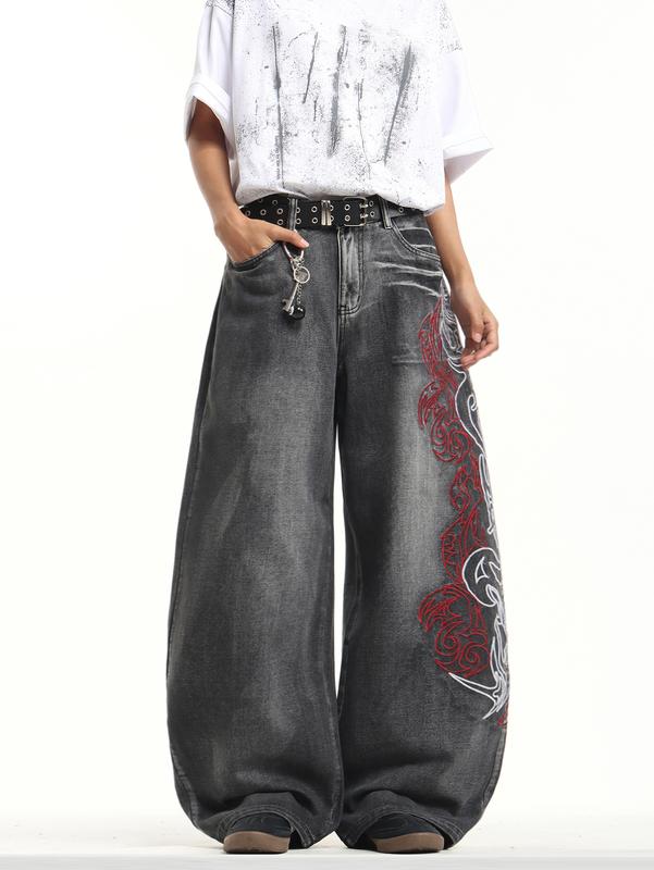 Men's Loose-Fit Wide Leg Jeans - Image 2