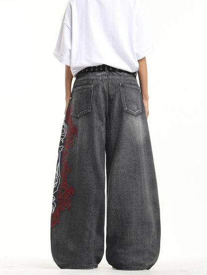 Men's Loose-Fit Wide Leg Jeans