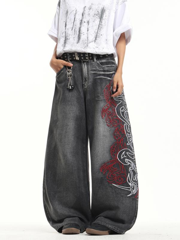 Men's Loose-Fit Wide Leg Jeans
