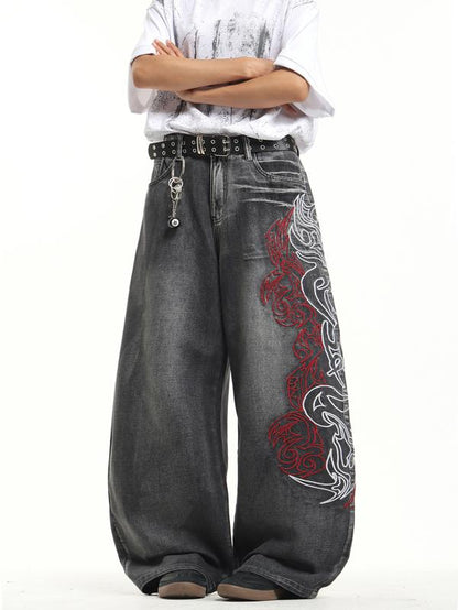 Men's Loose-Fit Wide Leg Jeans