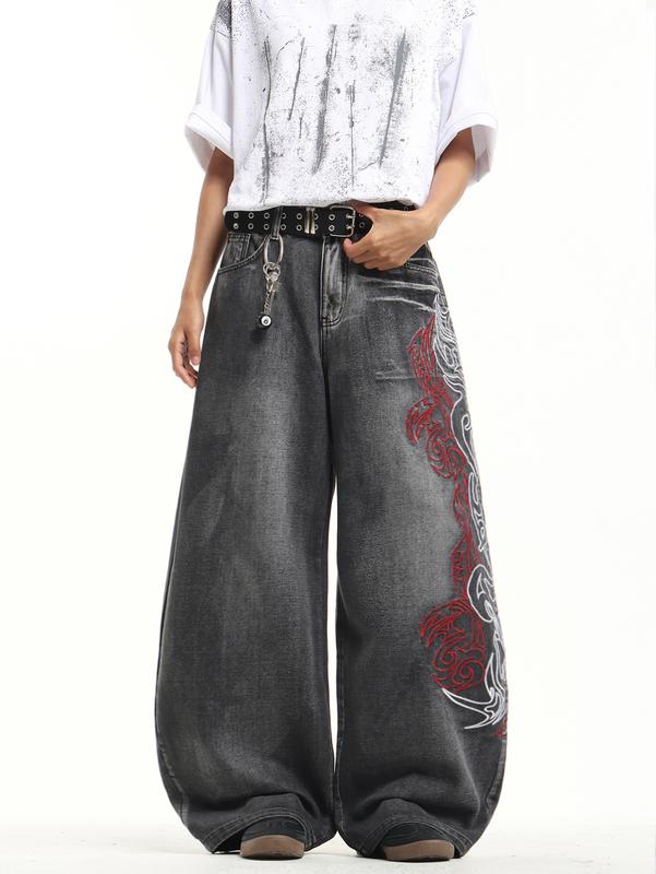Men's Loose-Fit Wide Leg Jeans