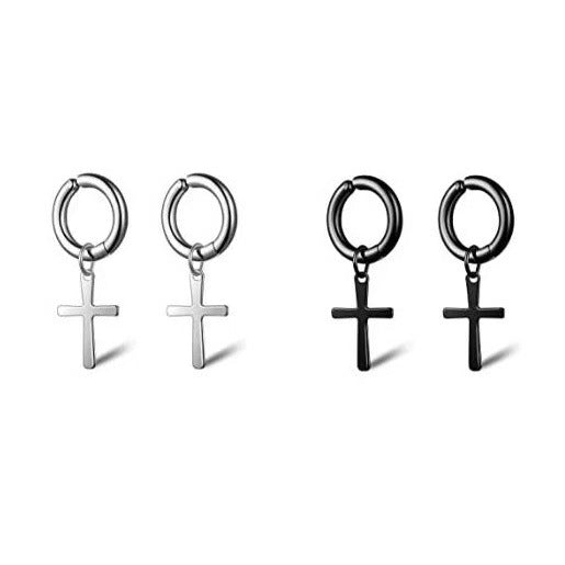 Magnetic Non Pierced Earrings Stainless Steel Geometric Design